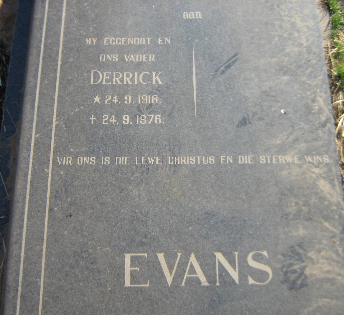 EVANS Derrick 1918-1976
