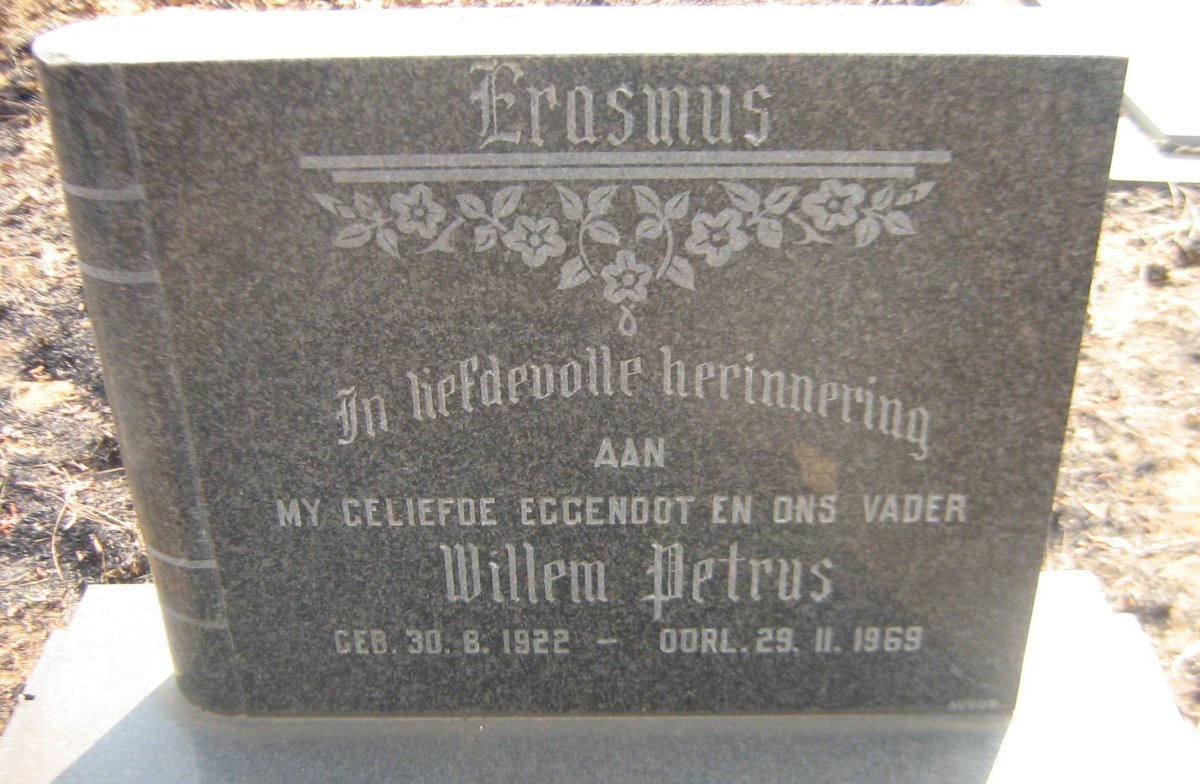 ERASMUS Willem Petrus 1922-1969