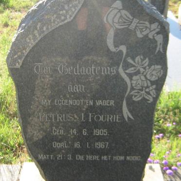 FOURIE Petrus J. 1905-1967
