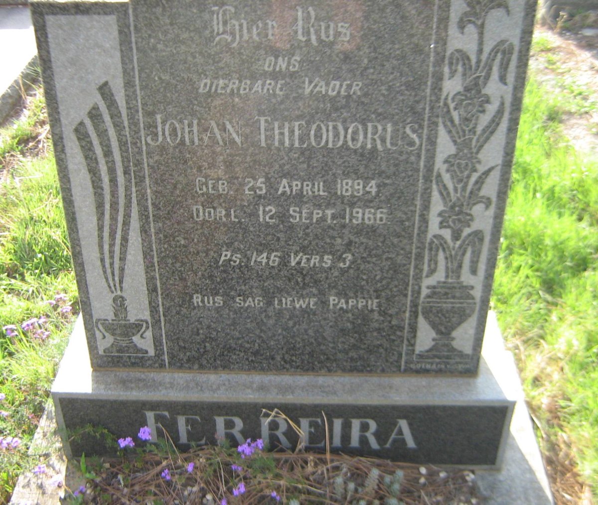 FERREIRA Johan Theodorus 1894-1966