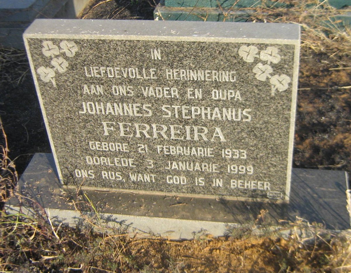 FERREIRA Johannes Stephanus 1933-1999