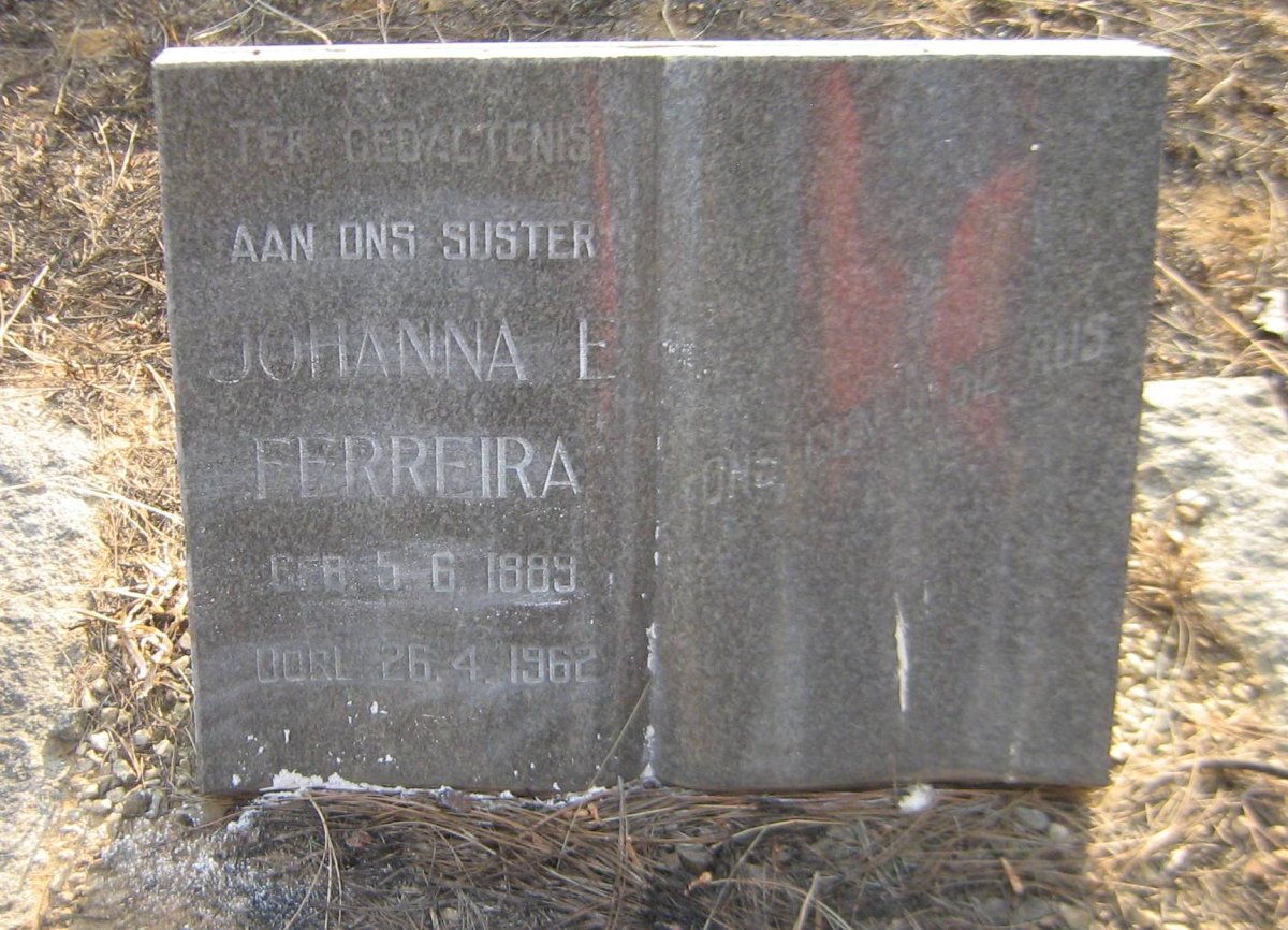 FERREIRA Johanna E. 1889-1962