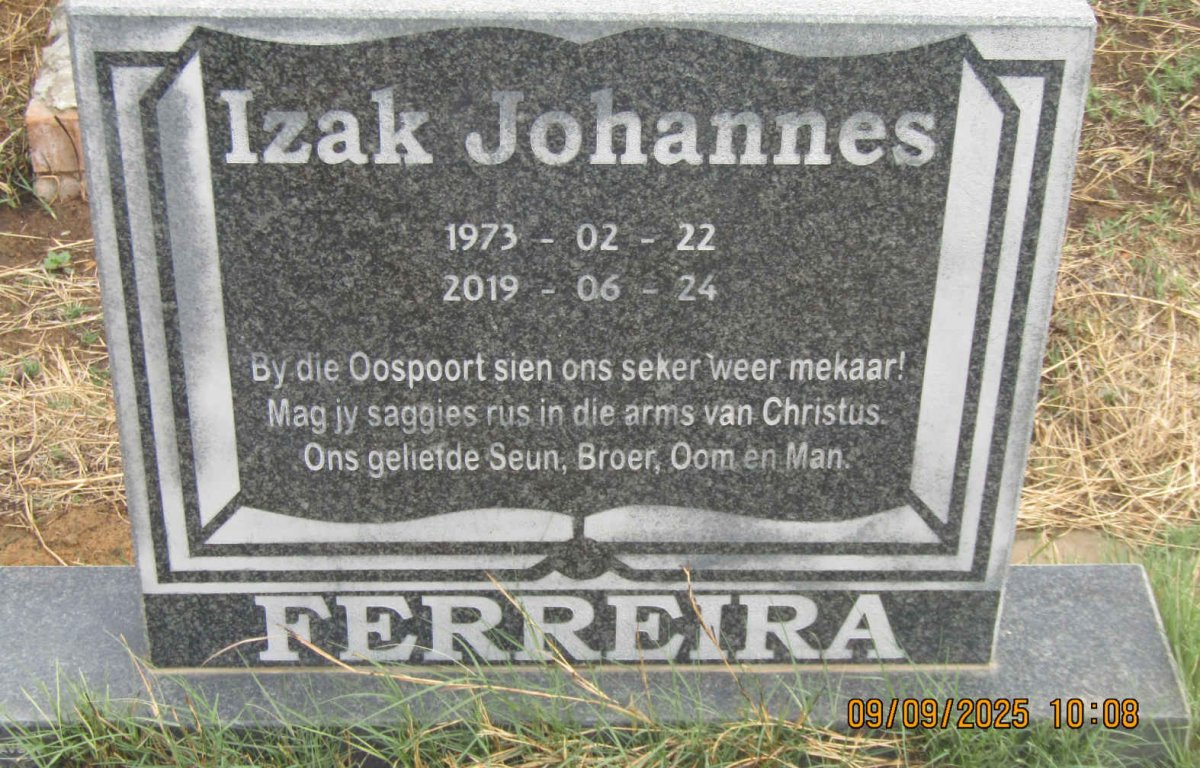FERREIRA Izak Johannes 1973-2019