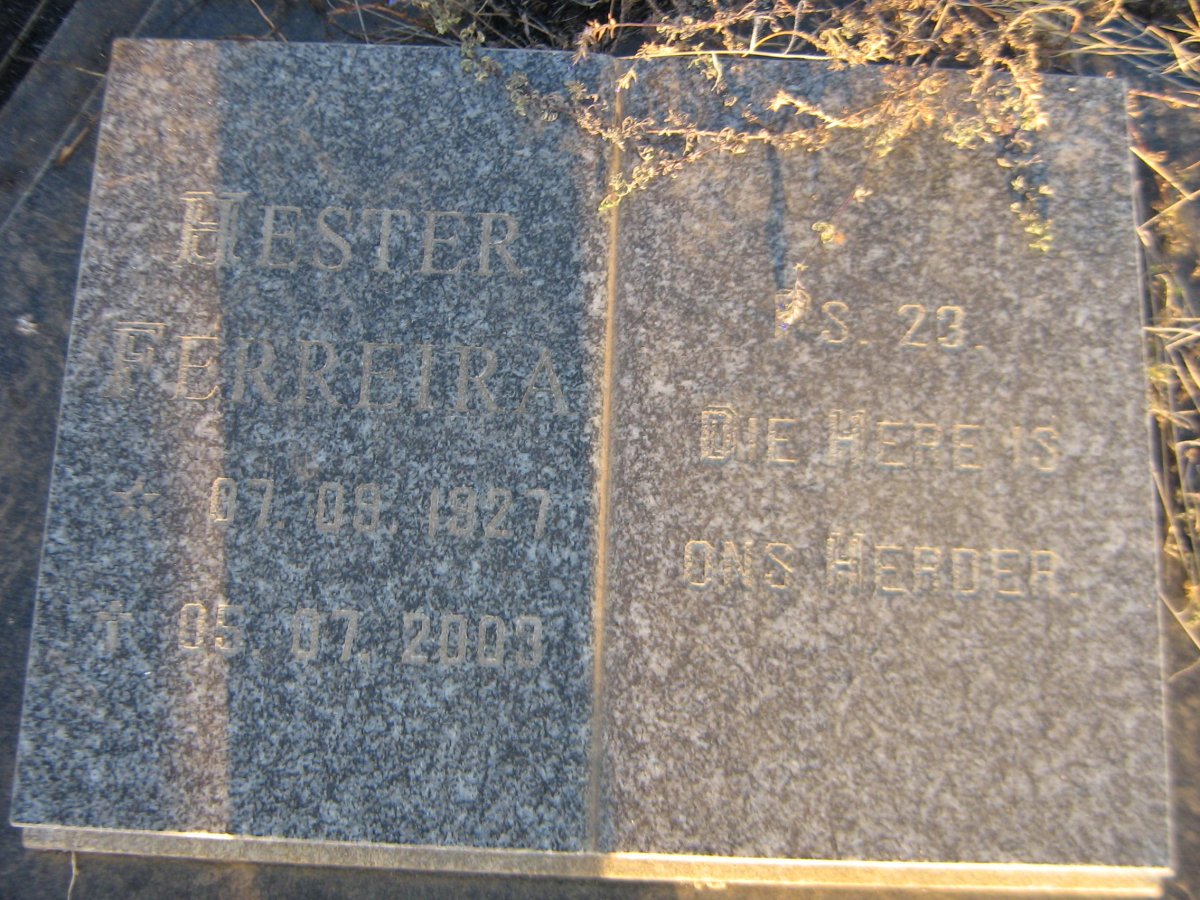 FERREIRA Hester 1927-2003
