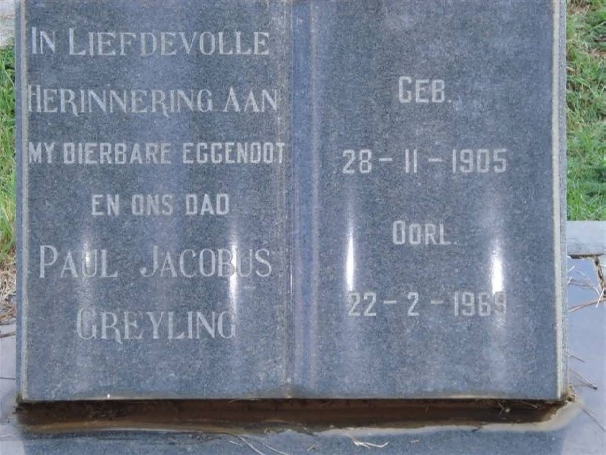 GREYLING Paul Jacobus 1905-1969