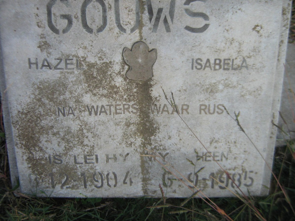 GOUWS Hazel Isabela 1904-1985
