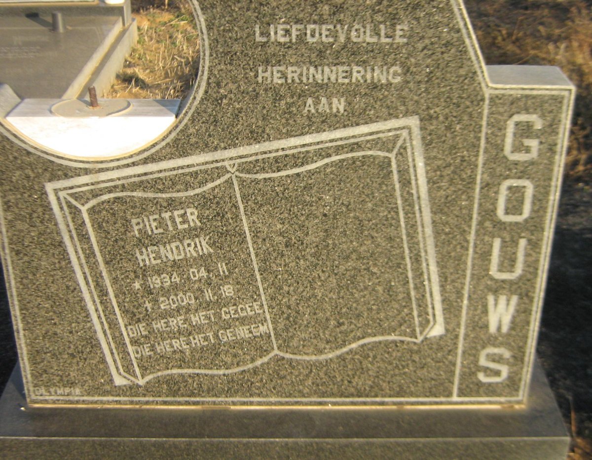 GOUWS Pieter Hendrik 1934-2000