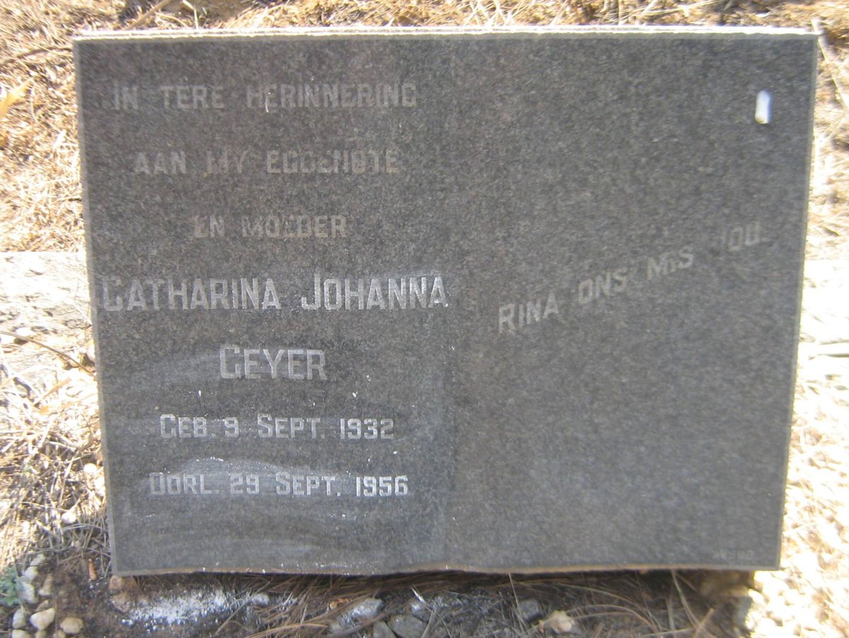 GEYER Catharina Johanna 1932-1956