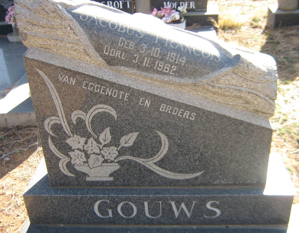 GOUWS Jacobus Francois 1914-1962