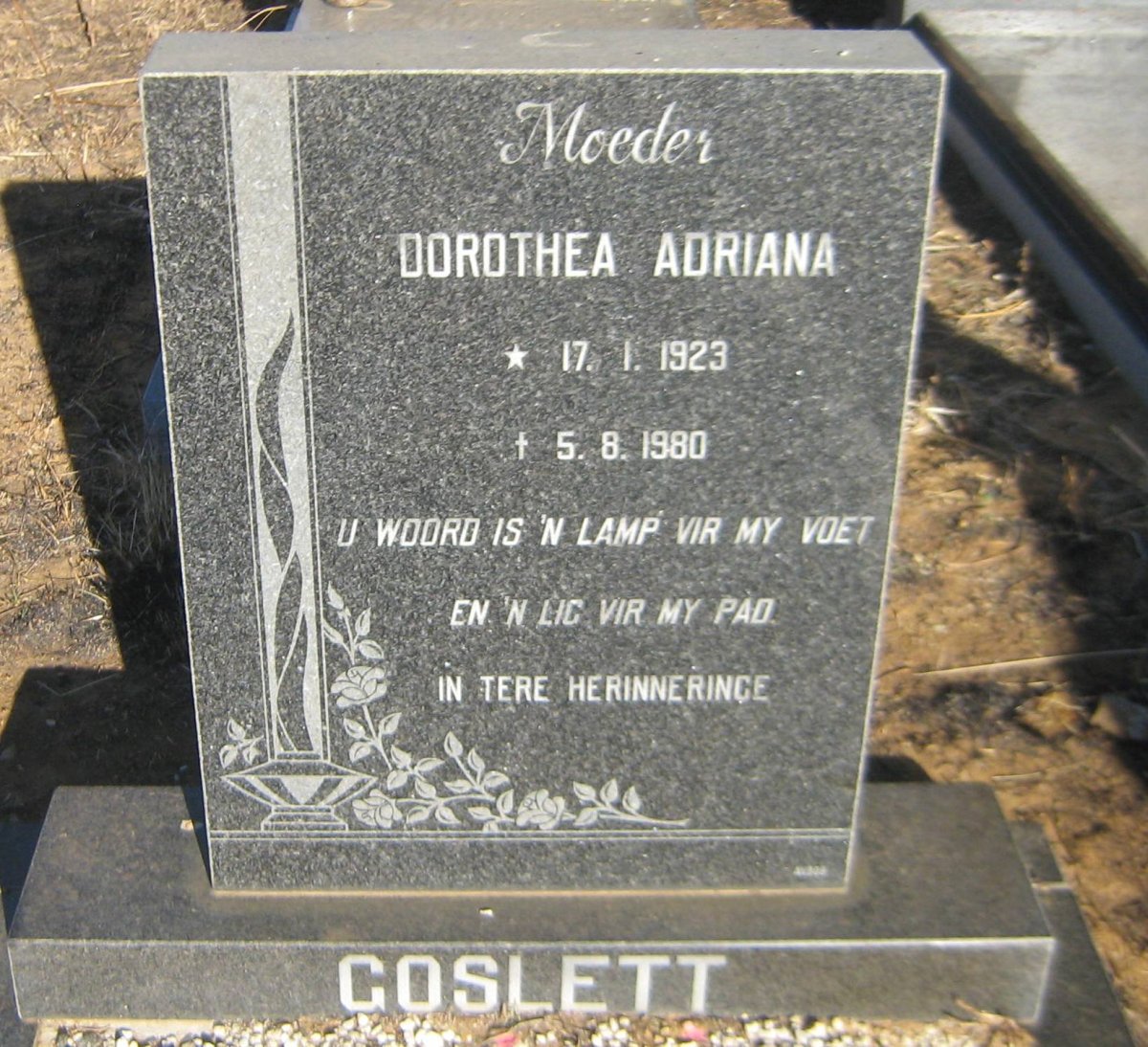 GOSLETT Dorothea Adriana 1923-1980