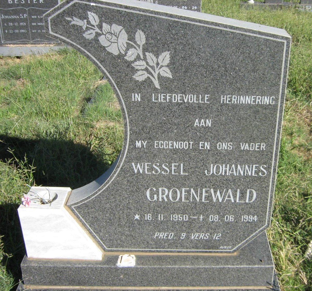 GROENEWALD Wessel Johannes 1950-1994