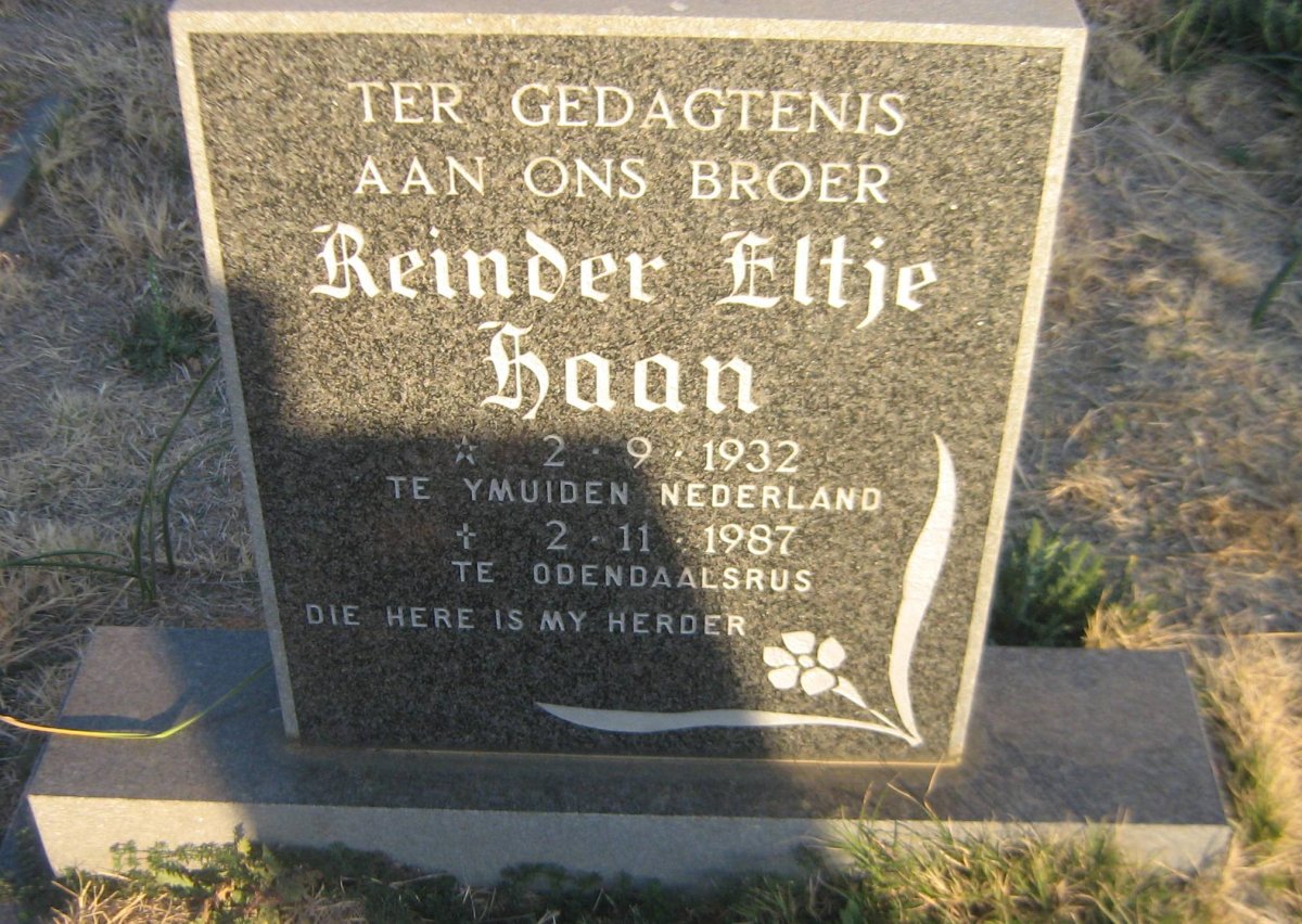 HAAN Reinder Eltje 1932-1987