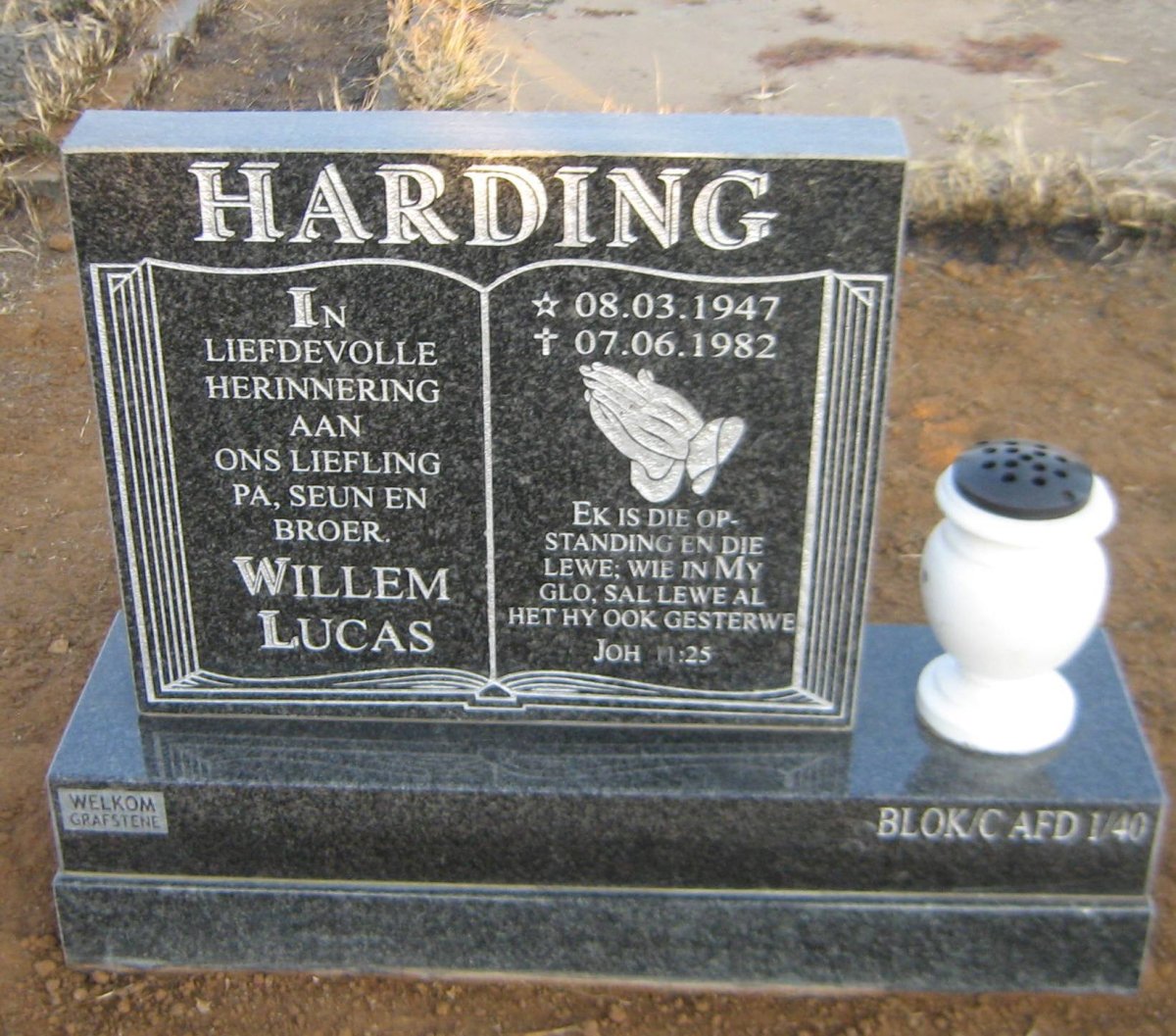 HARDING Willem Lucas 1947-1982