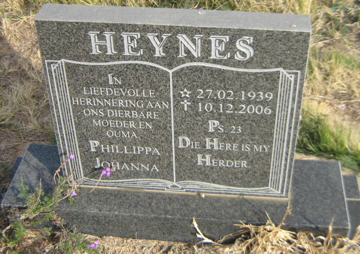HEYNES Phillippa Johanna 1939-2006