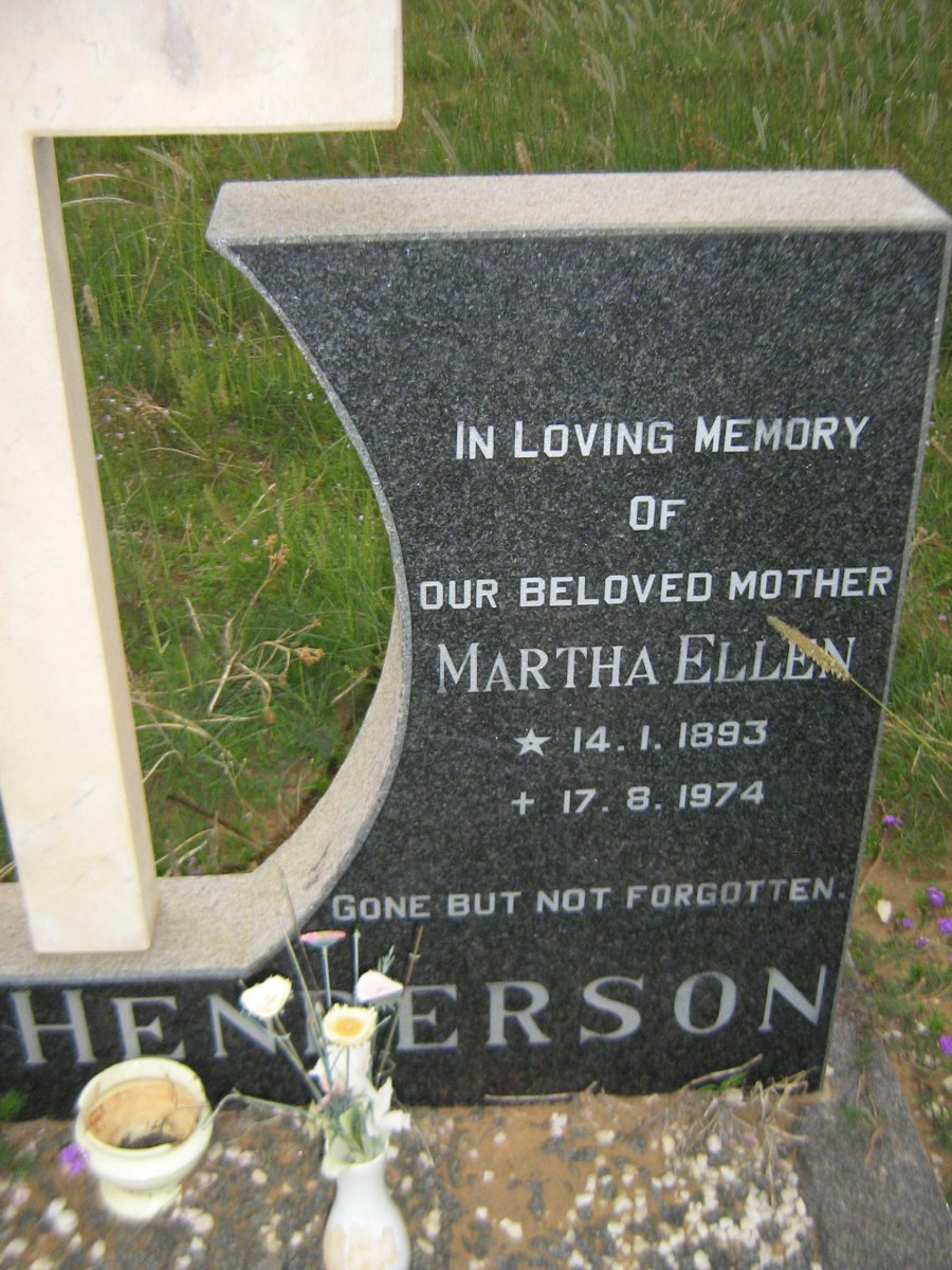 HENDERSON Martha Ellen 1893-1974