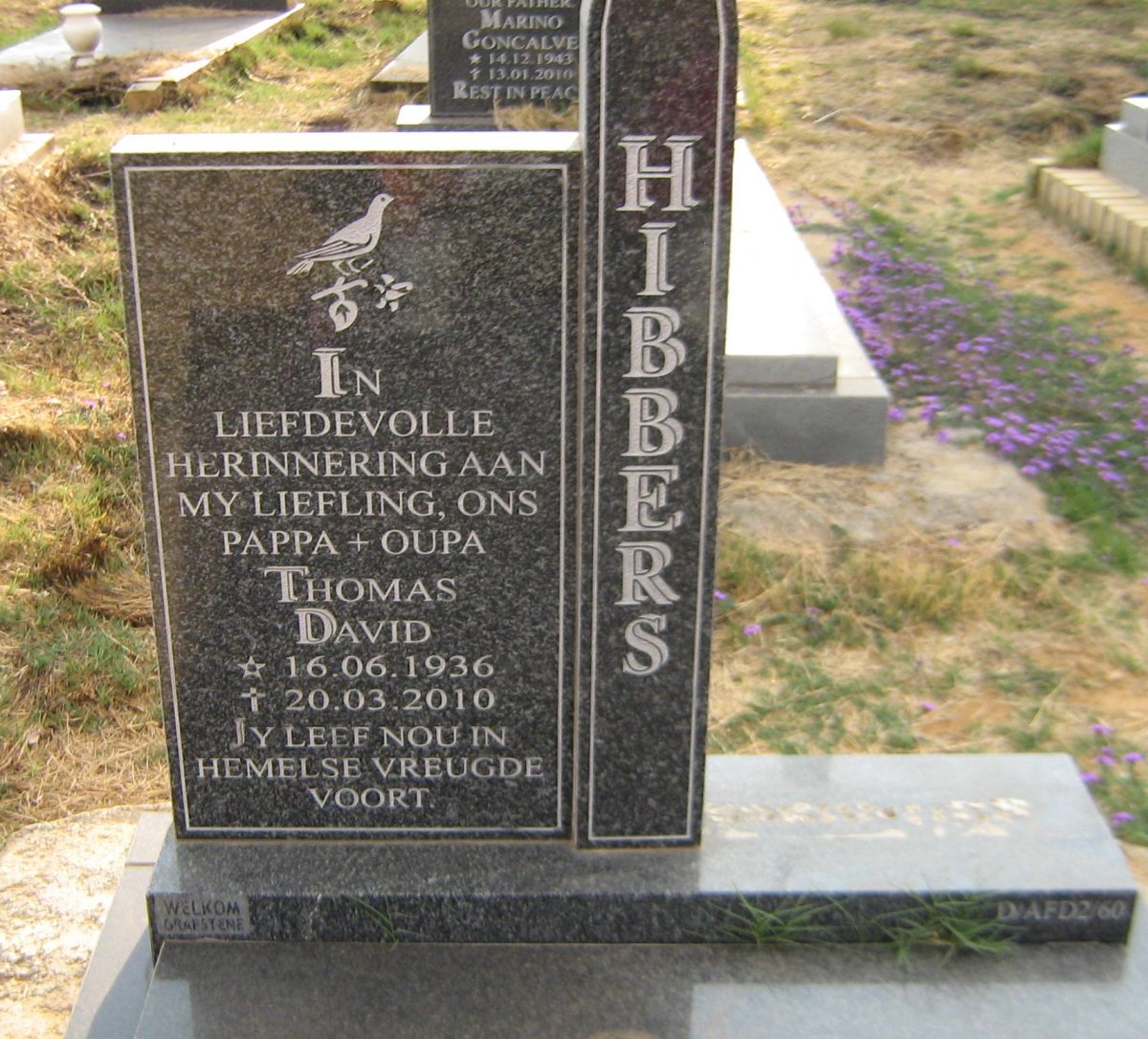 HIBBERS Thomas David 1936-2010