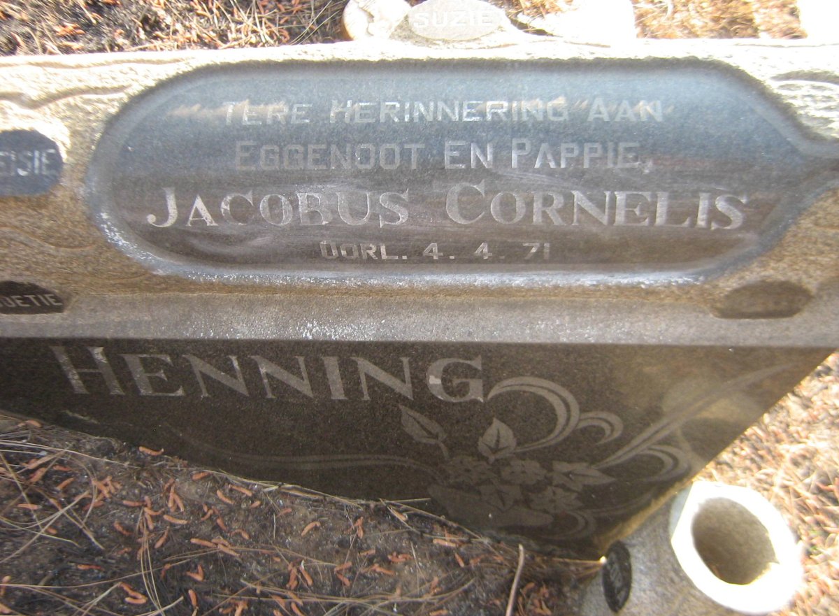 HENNING Jacobus Cornelis -1971