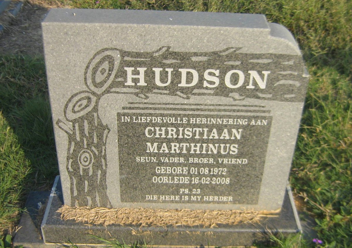 HUDSON Christiaan Marthinus 1972-2008