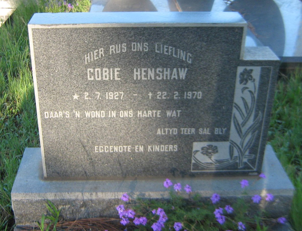 HENSHAW Cobie 1927-1970