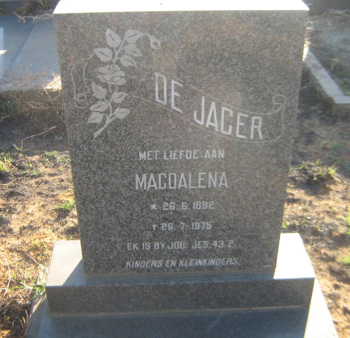 JAGER Magdalena, de 1892-1975