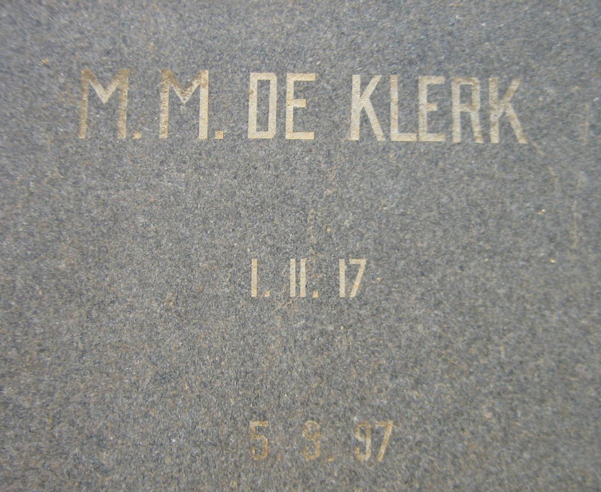 KLERK M.M., de 1917-1997