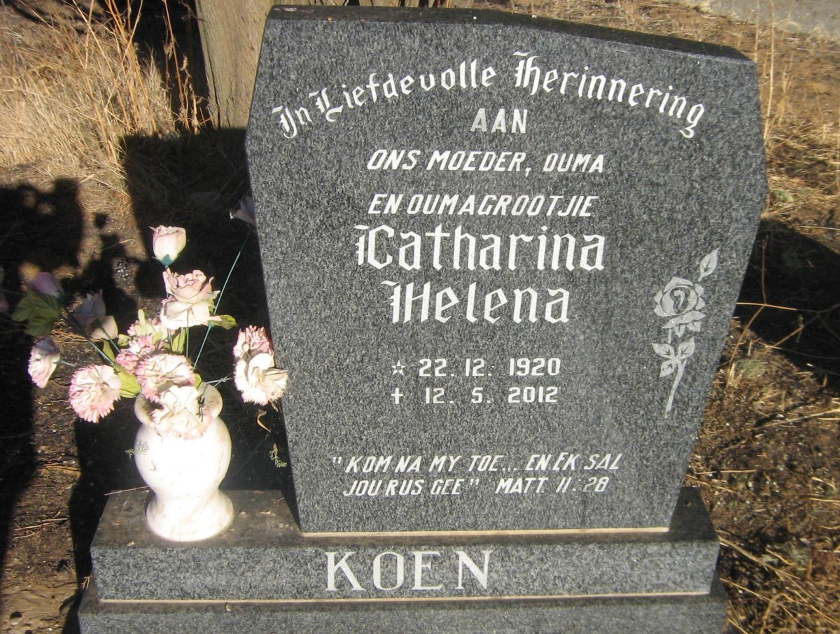 KOEN Catharina Helena 1920-2012