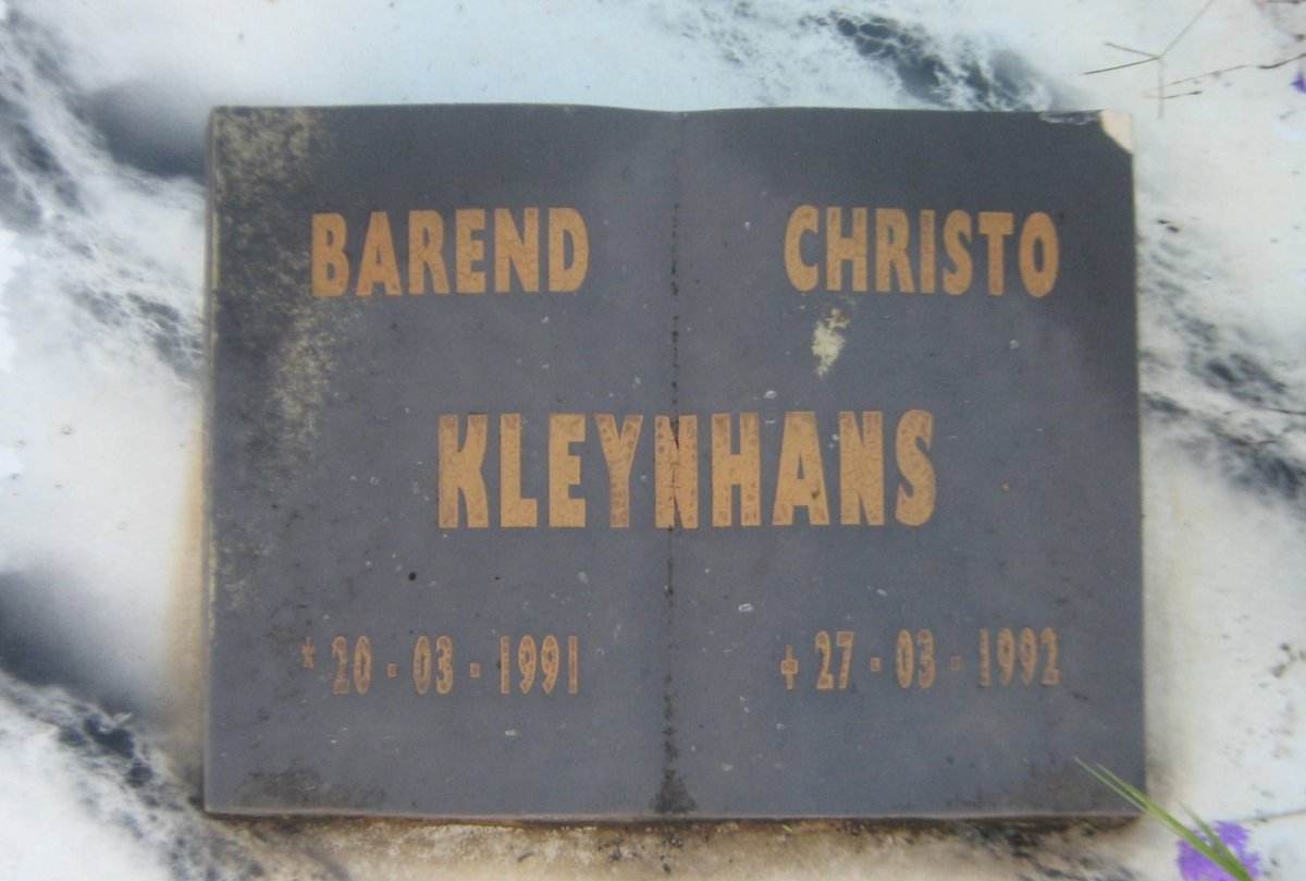KLEYNHANS Barend Christo 1991-1992