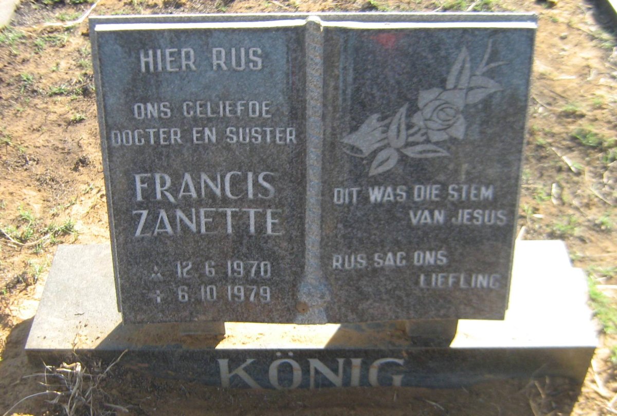 KONIG Francis Zanette 1970-1979