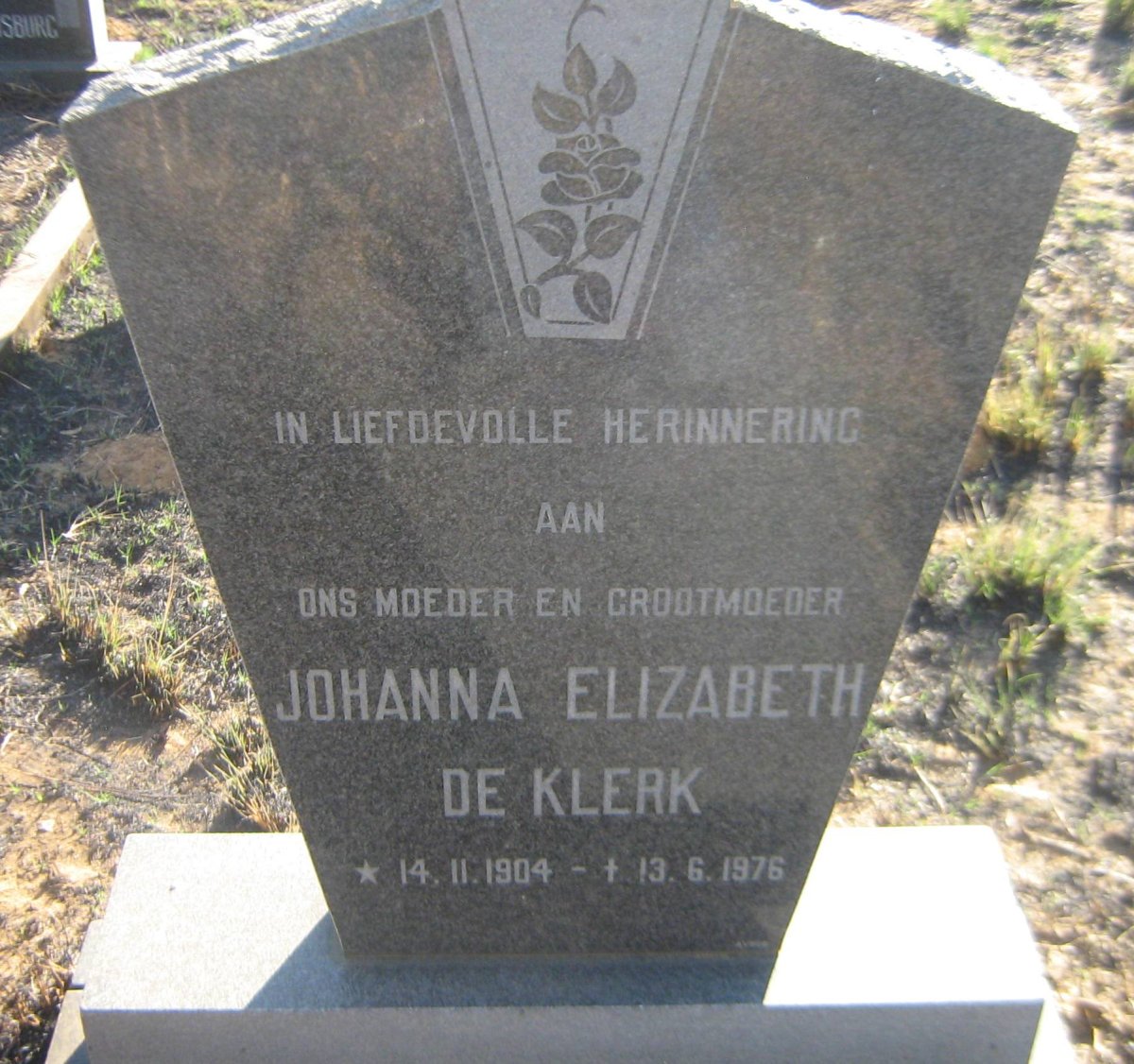 KLERK Johanna Elizabeth, de 1904-1976