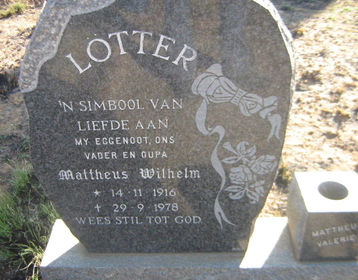 LOTTER Mattheus Wilhelm 1916-1978