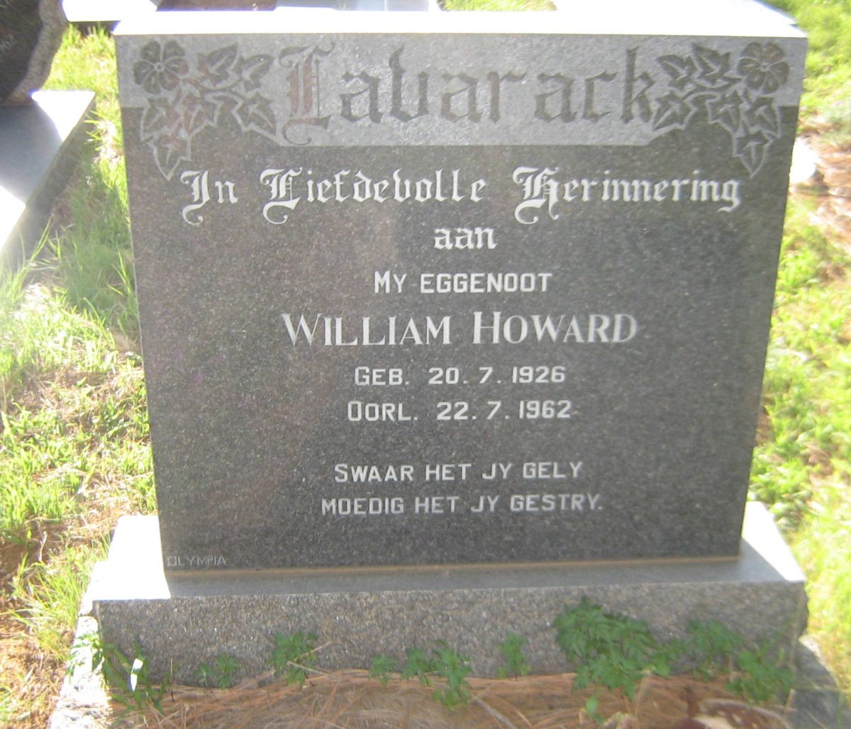 LAVARACK William Howard 1926-1962