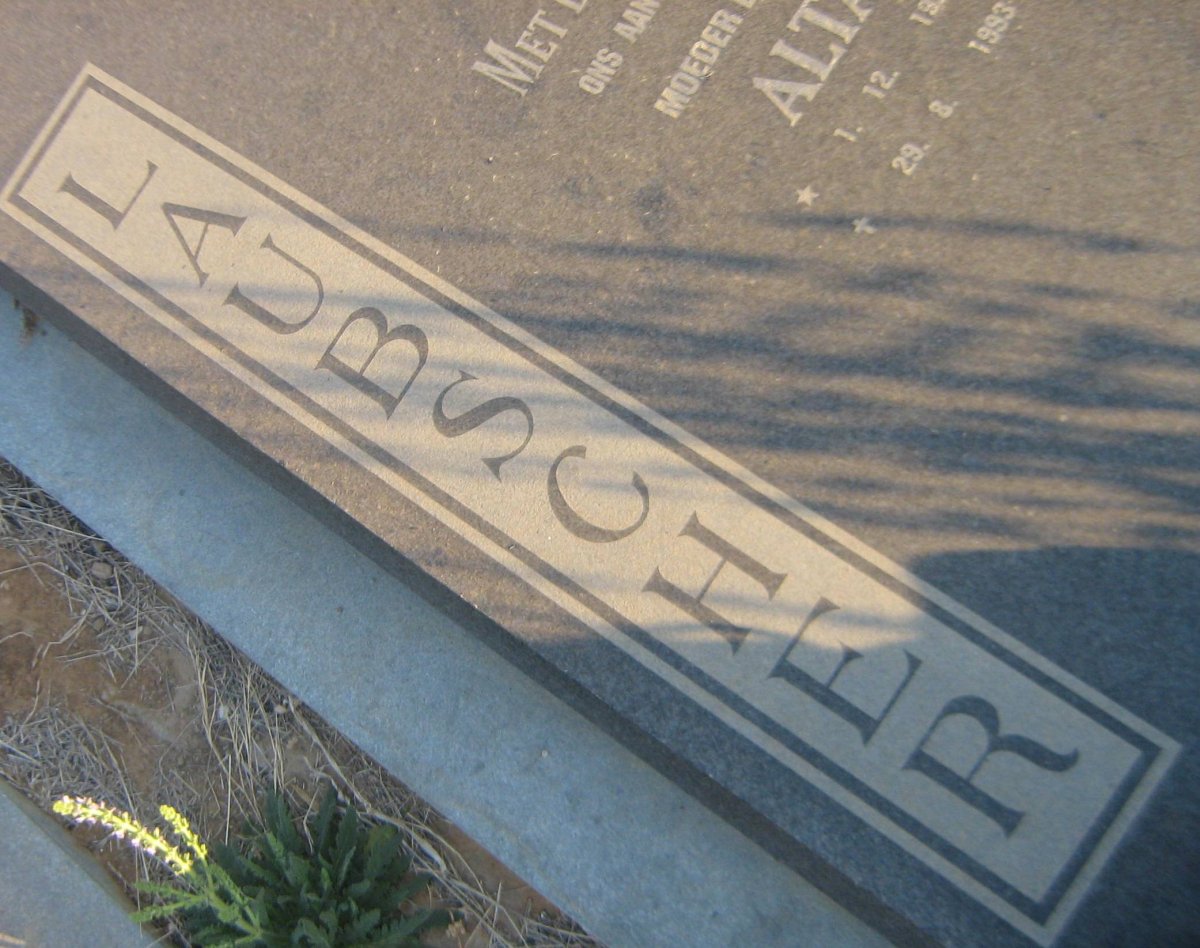 LAUBSCHER Alta 1931-1993