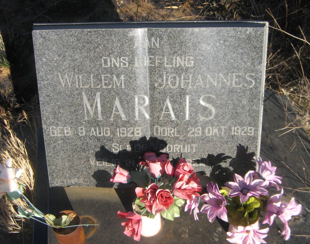 MARAIS Willem Johannes 1928-1929