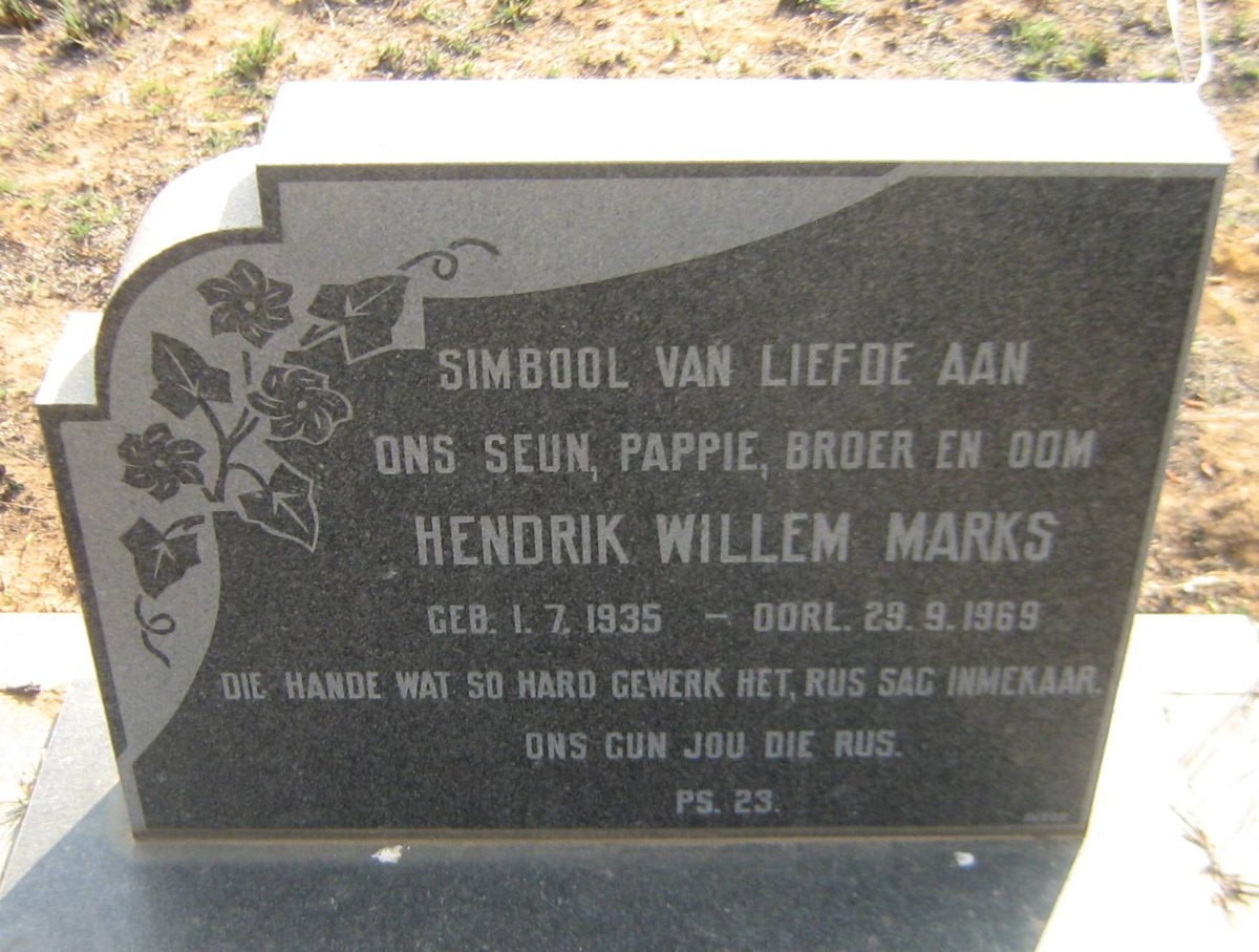MARKS Hendrik Willem 1935-1969