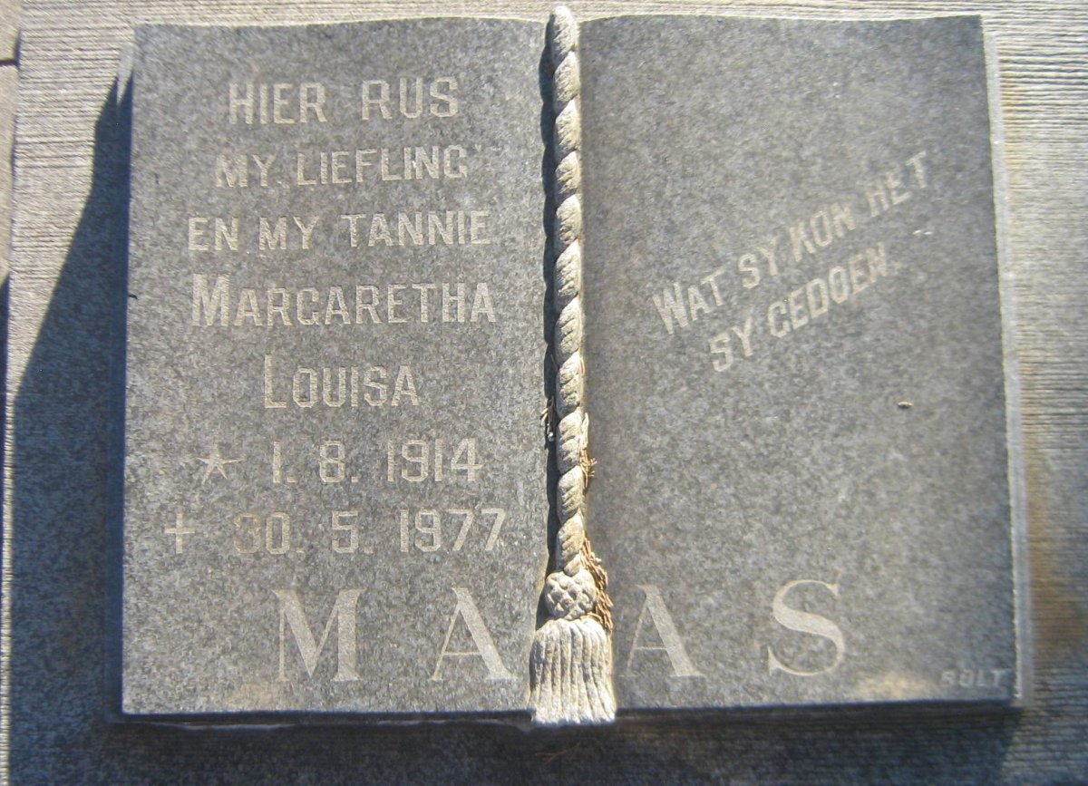 MAAS Margaretha Louisa 1914-1977