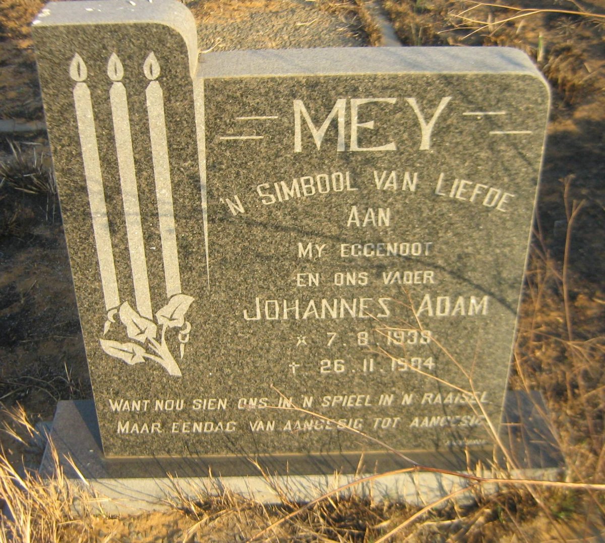 MEY Johannes Adam 1938-1984