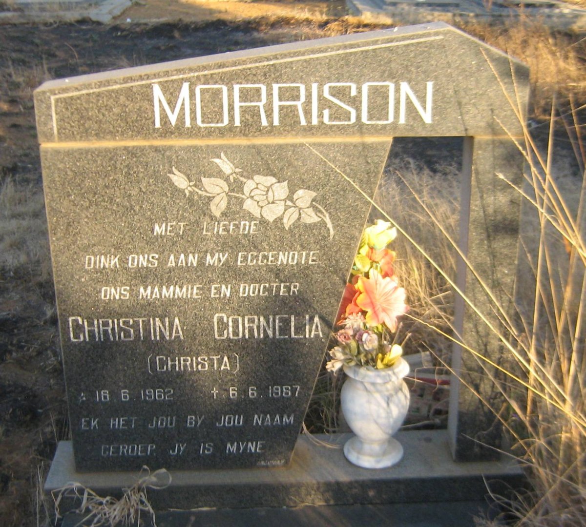 MORRISON Christina Cornelia 1962-1987