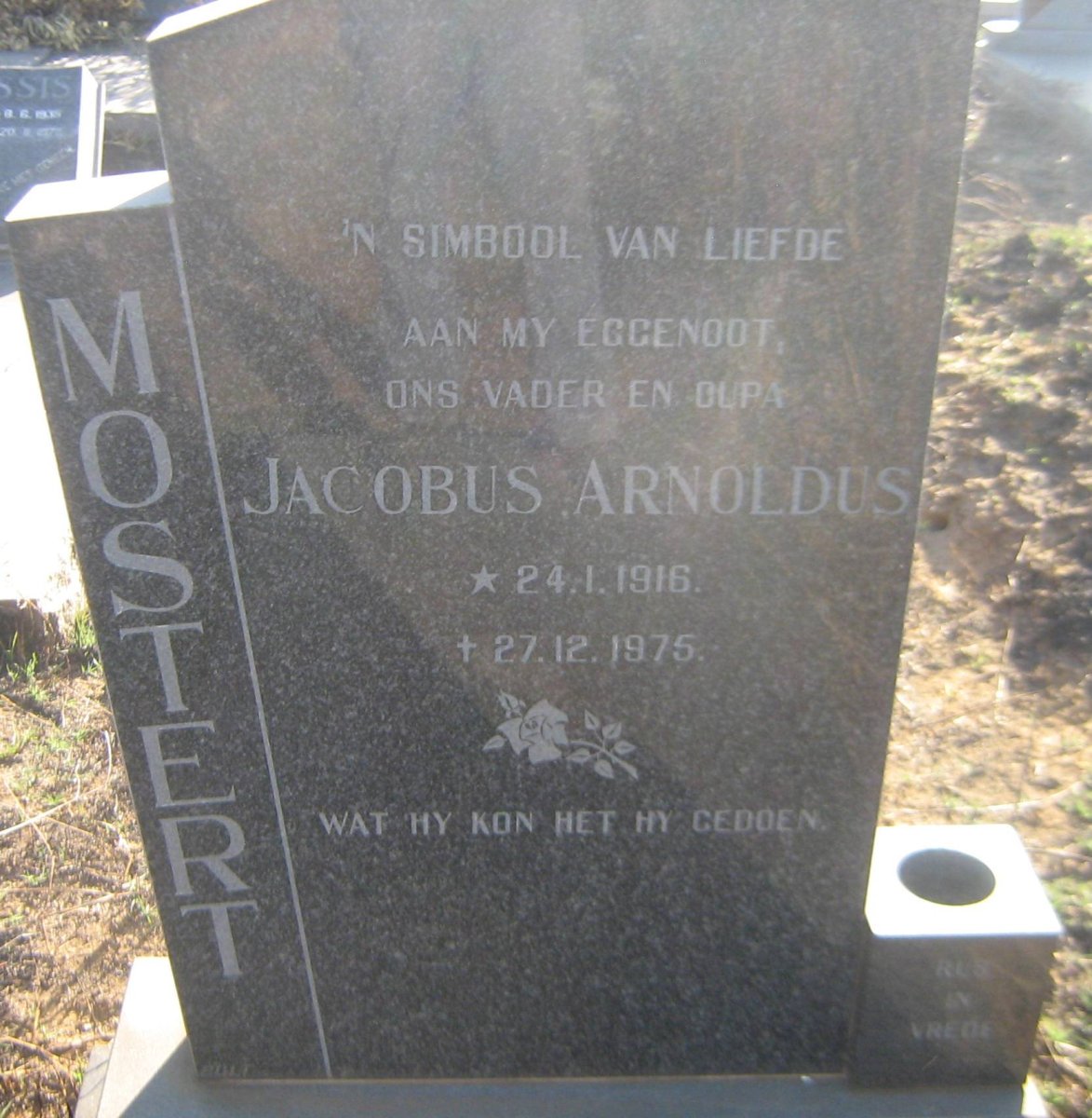 MOSTERT Jacobus Arnoldus 1916-1975