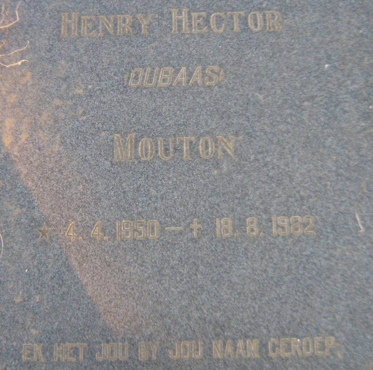 MOUTON Henry Hector 1950-1982