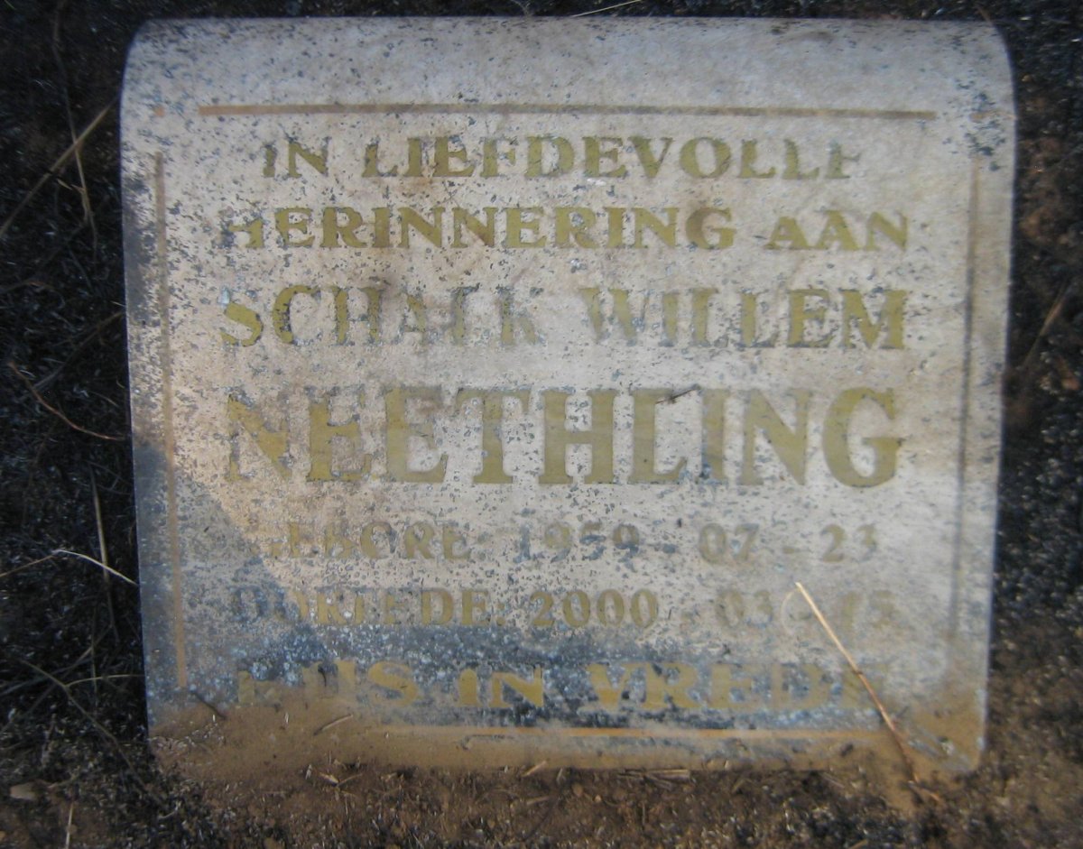 NEETHLING Schalk Willem 1959-2000