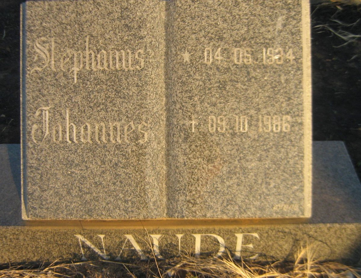 NAUDE Stephanus Johannes 1934-1986