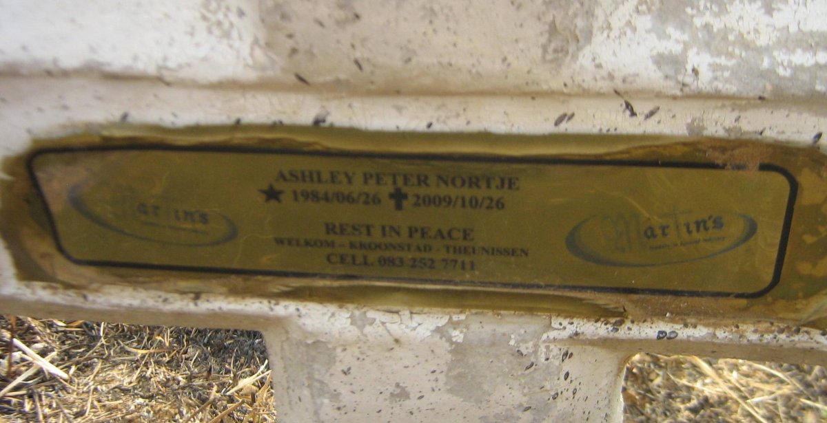 NORTJE Ashley Peter 1984-2009