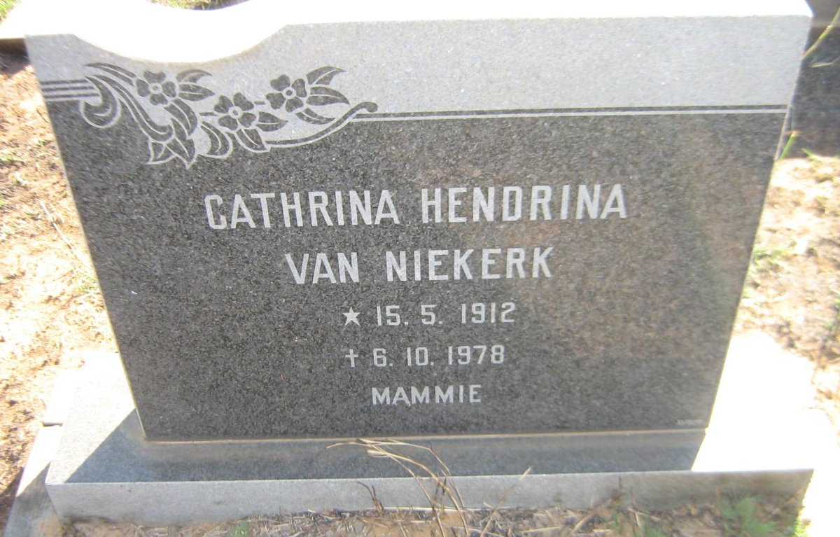 NIEKERK Cathrina Hendrina, van 1912-1978