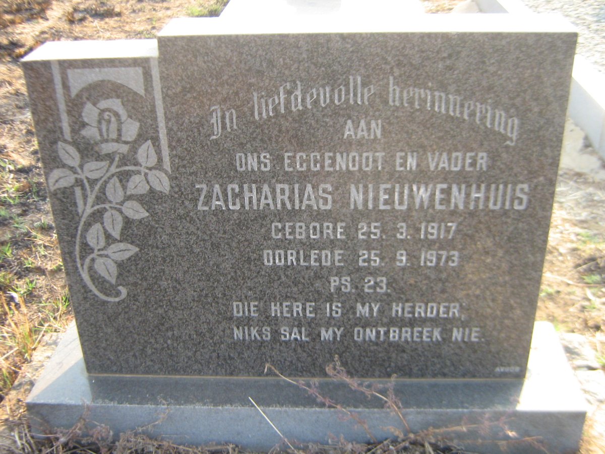 NIEUWENHUIS Zacharias 1917-1973