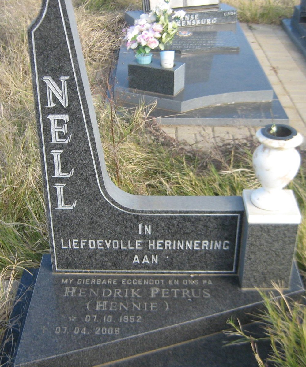 NELL Hendrik Petrus 1952-2006