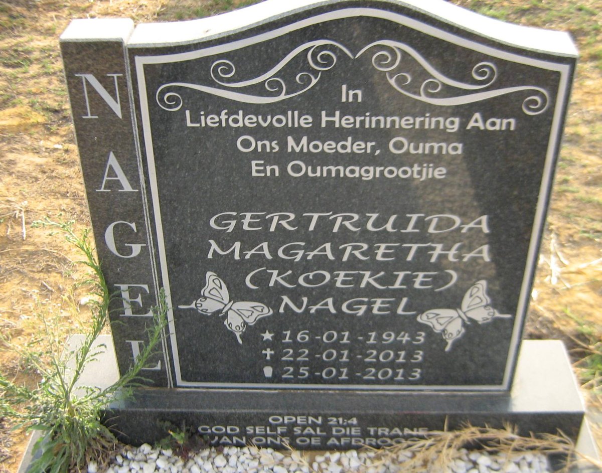 NAGEL Gertruida Magaretha 1943-2013
