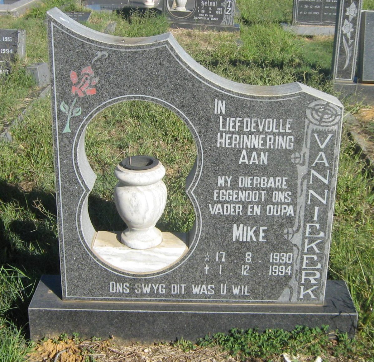 NIEKERK Mike, van 1930-1994