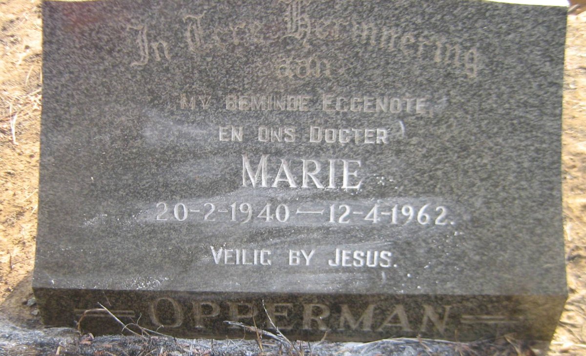 OPPERMAN Marie 1940-1962