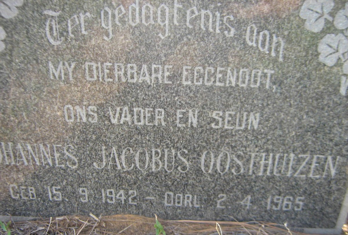 OOSTHUIZEN Johannes Jacobus 1942-1965