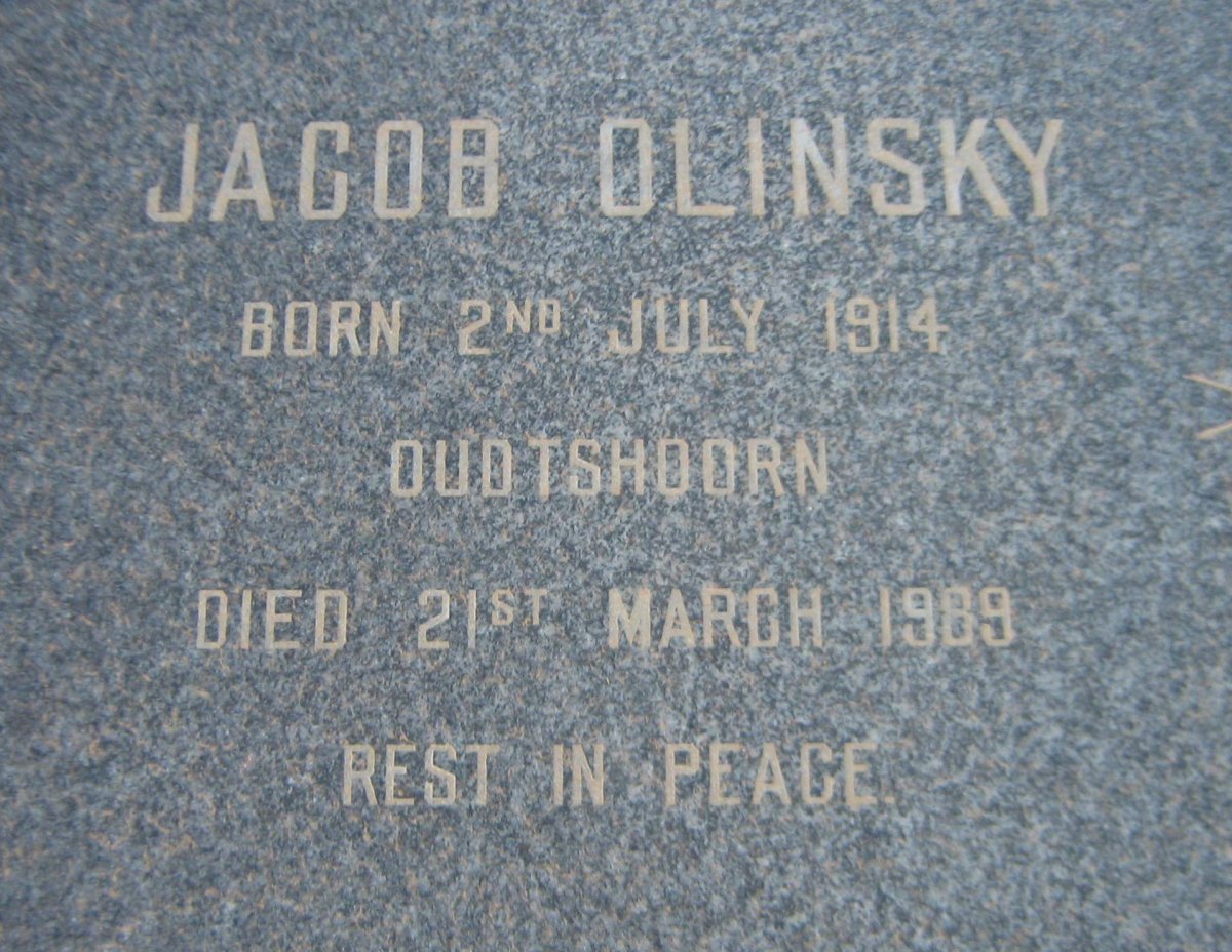 OLINSKY Jacob 1914-1989